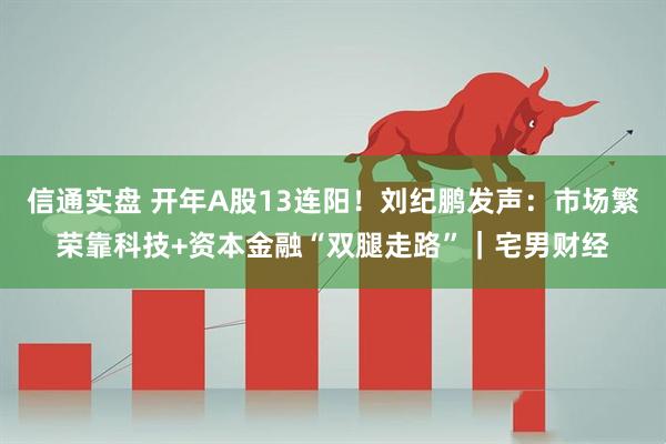 信通实盘 开年A股13连阳！刘纪鹏发声：市场繁荣靠科技+资本金融“双腿走路”｜宅男财经
