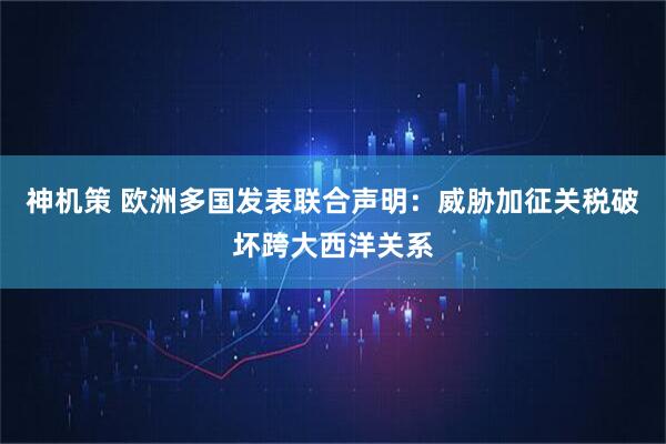 神机策 欧洲多国发表联合声明：威胁加征关税破坏跨大西洋关系